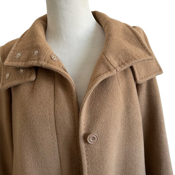 MaxMara STUDIO Angora Rabbit, SILK, & Wool Hooded Coat - Picture 3 of 12